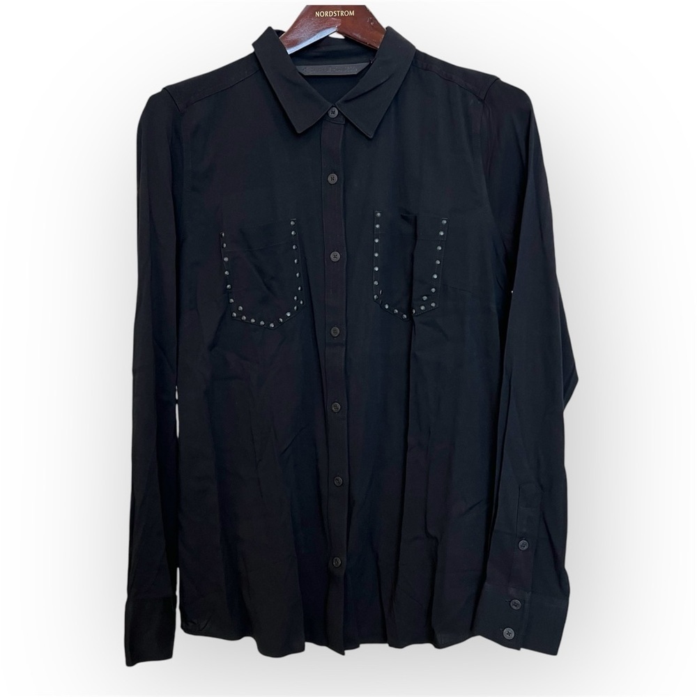 Harley Davidson Womenâs Black Button-Down Shirt Size Medium Nwot